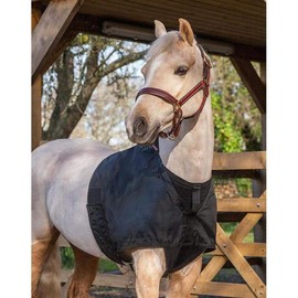 LeMieux Anti Rub Bib in Black with Elastic Belly Straps - Horse Wither Protection - Perfect Fit Chest Guard - Medium