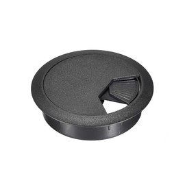 sourcing map Cable Hole Cover, 2-1/16" Plastic Desk Wire Cord Cable Grommets Hole Cover for Office PC Desk Cable Cord Organizer, 5Pcs Black