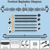 Mayrhyme Double Curtain Rods, Wrap Around Curtain Rod for Windows,
