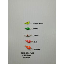 Unbranded Tear drop ice fishing jigs - Tear Drop Jig  White $1.25 ea