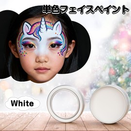 Chisafly Face Paint, Body Paint, White Painting, Makeup Tool, 0.9 oz (25 g), Paint, Single Color, Maternity Paint, Face Paint, White, Safe, Non-Toxic, Eco Friendly, Cosplay, World Cup, Costume, Stage, Christmas, White