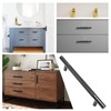 Cjueiom 6 Pack Matt Black Cupboard Handles 128mm Hole Center