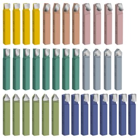 38PCS 5/16" Metal Lathe Cutting Tools,C-6 Carbide Tip Cutter Tool Bit Cutting Set,Milling Welding Bit Lathe Cutting Tool Kit for Metal Lathe Tooling