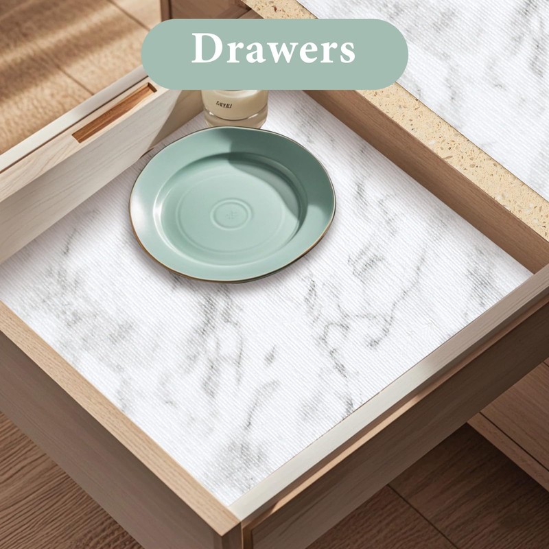 2-Layer Drawer and Shelf Liner for Kitchen Cabinet: 12 in