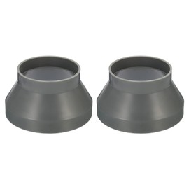 PATIKIL 6" to 4" Duct Reducer Connector 2 Pack Heating Cooling Ventilation Pipe Fire Resistant Riser Adapter Pipe Fitting for Vent System Grey