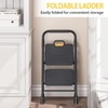 KINGRACK 2 Step Ladder, Sturdy Steel Step Stool with Anti-Slip