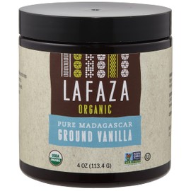 Lafaza Organic Madagascar Bourbon Pure Ground Vanilla Bean Powder, 4oz