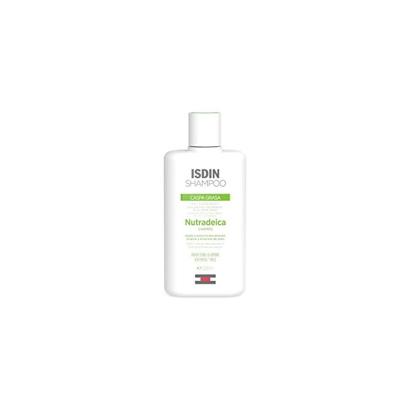 ISDIN Nutradeica Shampoo Anticaspa grasa, Reduce la Descamación, el Picor