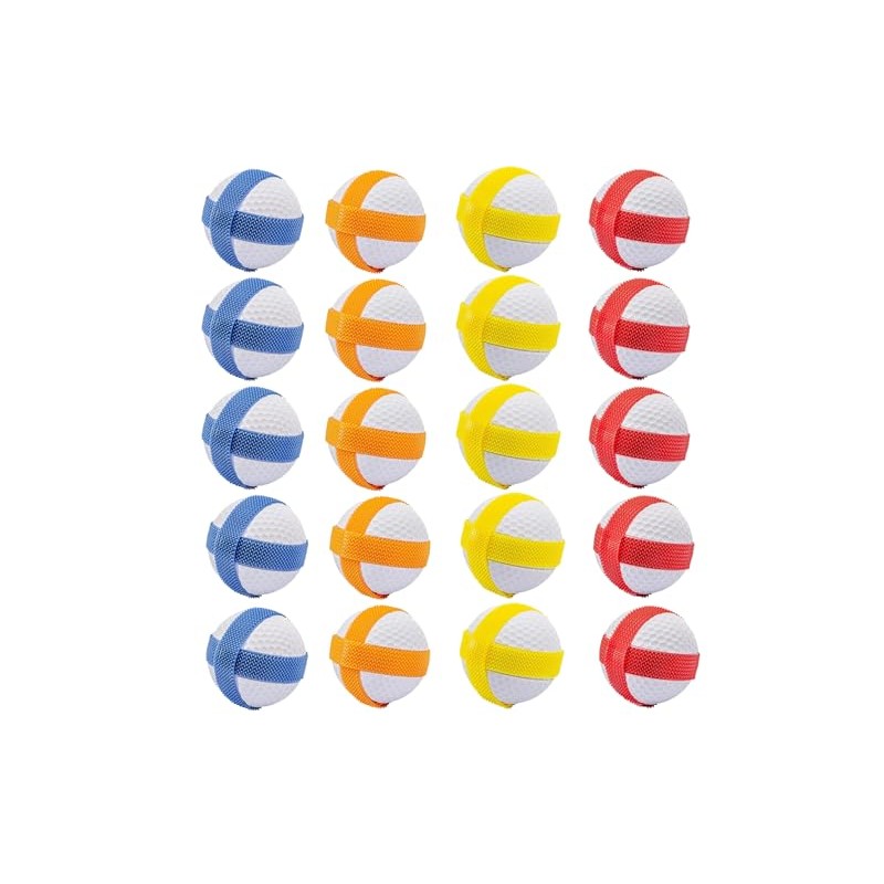 ToVii Golf Practice Balls, 20-Pack, Sticky Hook and Loop Design,