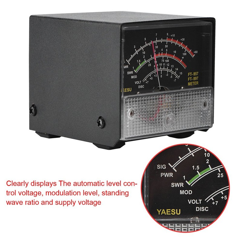 Zerone External S-Meter for FT-857/FT-897 Radios, Zerone2k69extrib Black