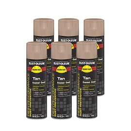 Rust-Oleum V2171838 High Performance V2100 System Rust Preventive Enamel Spray Paint, 20 fl. oz. Container, 15 oz. Fill, Tan, 6-Pack
