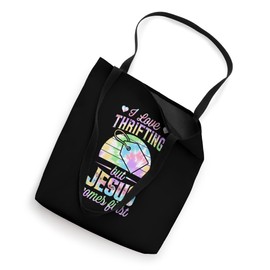 I Love Thrifting But Jesus Comes First Funny Christian Tote Bag