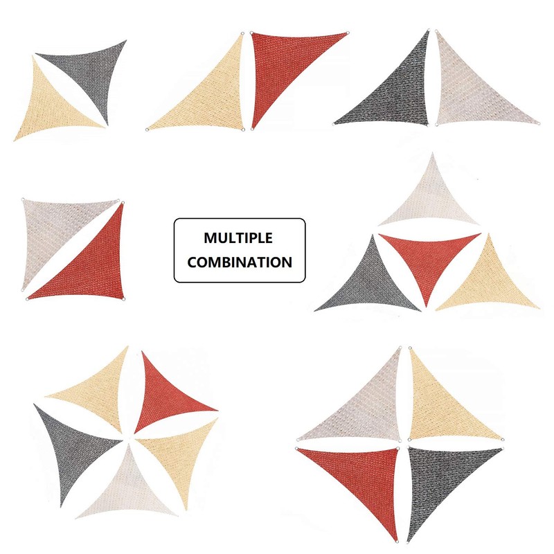 AsterOutdoor Sun Shade Sail Triangle 16' x 16' x 16'