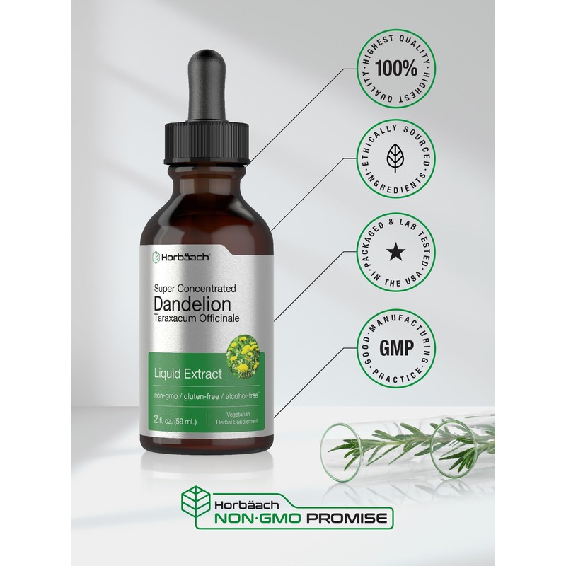 Horbäach Dandelion Root Extract Supplement | 2 fl oz |