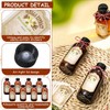 Uiifan 8 Pcs Vanilla Extract Bottles Boston Round Bottles with