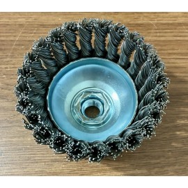 Anchor 4" cup brush @.025 5/8-11 ah steel cup brush @ 9,000 rpm