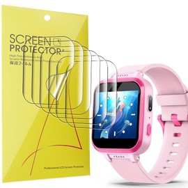 Compatible with Meoonley Kids Smart Watch Screen Protector, Lamshaw Full Coverage TPU Clear Film Compatible with Meoonley Kids Smart Watch (TPU-6 Pack)