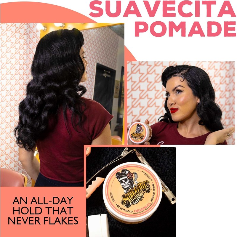 Suavecito Pomade Suavecita Cera para Mujer de Fijacion Media Brillo