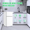 DEMULLER 2.4 Cu.ft White Mini Fridge with Top Freezer Dorm