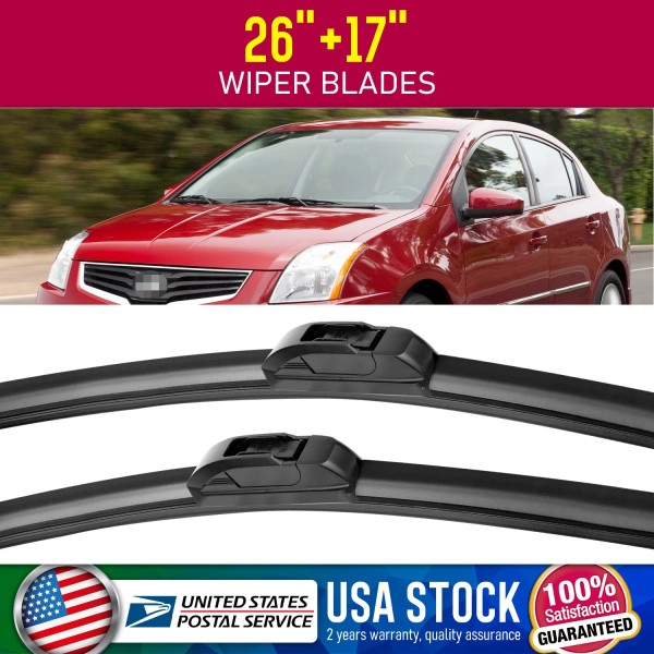 East Forest Clean Smooth 26''+17''Front Car Wiper Blades Double Rubber