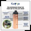 Kamojo Copper Water Bottle for Drinking - Hammered 100% Pure
