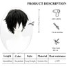 PORSMEER Unisex Short Bob Wig, Natural Layer Straight Fluffy Hair
