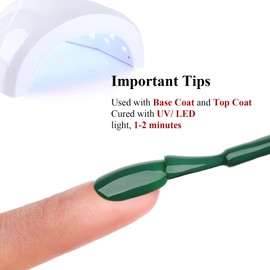 Ozzeal Gel Polish,0.5 Fl Oz HEMA Free Emerald Green Gel Nail Polish Autumn Winter Soak off LED UV Art Starter Manicure Salon DIY