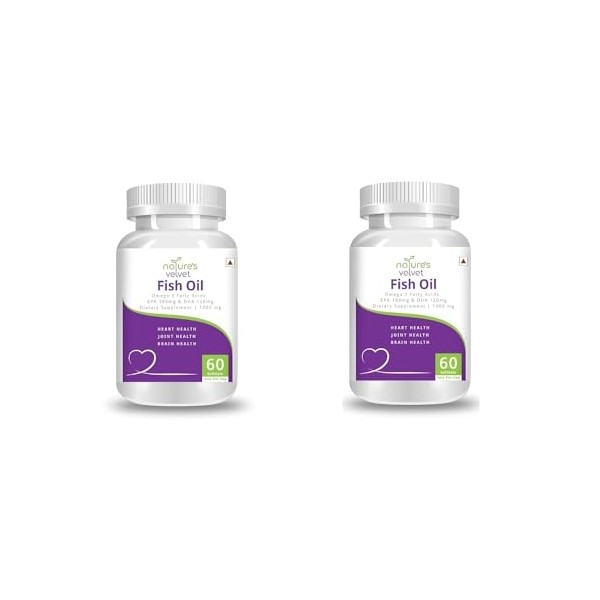 Generic Natures Velvet Lifecare Fish Oil Omega 3, 60 Softgels,