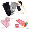 Pilates Socks/Yoga Socks/Non-slip Individual Plastic Packaging/Toe Rainbow (Gray) 4ea