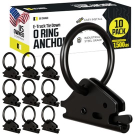 DC Cargo Mall Heavy-Duty Steel O-Ring (Pack of 10) 4500Lbs Break Strength - E Track Accessories Tie-Down Anchors for E-Track Tie-Down System