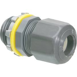 Arlington Industries LPCG50 624211 Strain Relief Cord Connector, Liquid Tight/Oil Tight, Non-Metallic, 1/2"