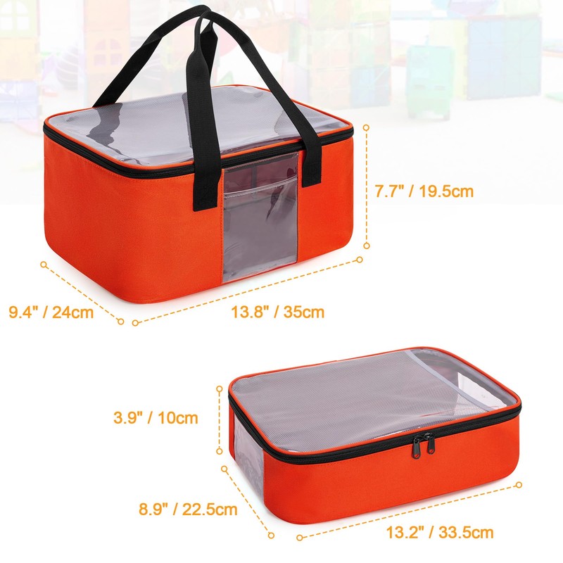 Rexmica 2pcs Toy Storage Organiser Bag for Magnetic Tiles Blocks,