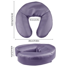 Kalolary Massage Pillow for Massage Tables, Universal Headrest with Crescent Headrest, Neck Pillow, Pillow for Massage Chairs, Spa Bed (Purple)