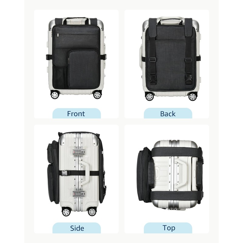 BS-VOG Over Luggage Organizer for Suitcase, Luggage Harness with Cup
