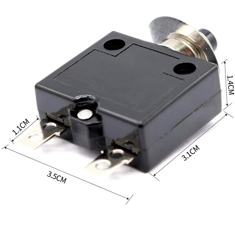 Bumbesti 20A 125-250V AC 50V DC Push Button Circuit Breaker
