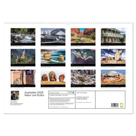 Australien 2026 Natur und Kultur (Wandkalender 2026 DIN A2 quer), CALVENDO Monatskalender