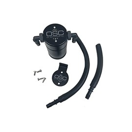 J&L Oil Separator Co. 3.0 Oil Separator Compatible with 99-04 Lightning, 03-04 Harley Pass side (Black)