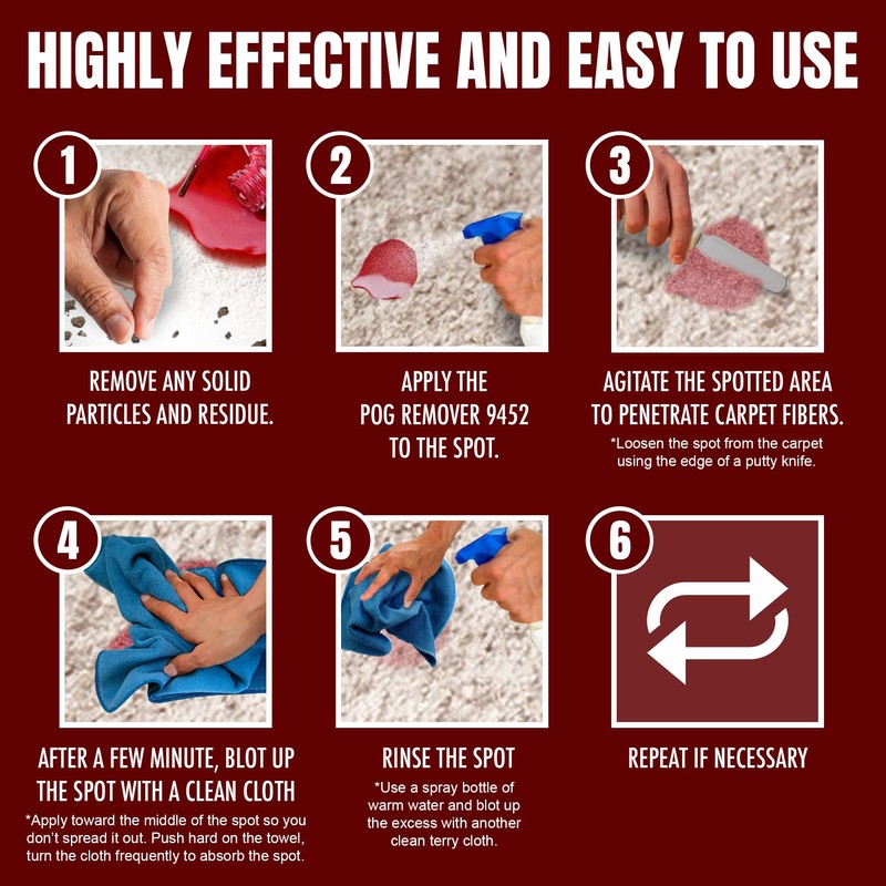 CarpetGeneral POG Remover 9452 - Heavy Duty Carpet Stain Remover