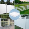 Rectoo (10 Pack) 5X5 Vinyl Fence Post Caps, White PVC,