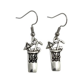 Umbrella Cocktail Drink Earrings - Cocktail jewelry for Woman Girl
