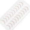outopen 10 Pairs Brown Lashes Clear Band Brown Manga Lashes