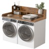 Piskyet Washer Dryer Countertop,2- Tier Laundry Countertop with Edge Rails,27.5"