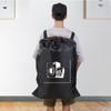 Maishijie 2 x Heavy Duty Cotton Linen Laundry Bags (Black-1)
