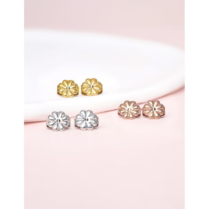 Limerencia Titanium Earring Backs Replacements, Hypoallergenic Pure Titanium Earring Backs
