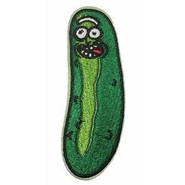 Main Street 24/7 Rick & Morty Pickle Rick Embroidered Iron or Sewn On Patch, Green, osfm