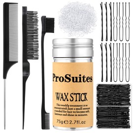 Black Bobby Pins Hair Pins for Women, Hair Wax Stick Slick Back Hair Brush Clear Hair Elastics Hair Bun Accessories for Women Teen Girls Kids