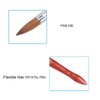 Professional Flexible Hair Nail Art Brush Rosewood Handle Crystal Pen