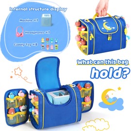 Carrying Case Compatible with Toniebox Audio Player, Tonies Figures, Headphones and Charging Station, Portable Storage Carrier Bag for Toniebox Starter Set (Blue)