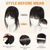 Hairro Human Hair Toppers For Women Wispy Air Bangs 3D