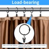 Manysky 36 Pack 1.26 Inch Openable Curtain Rings with Clips,